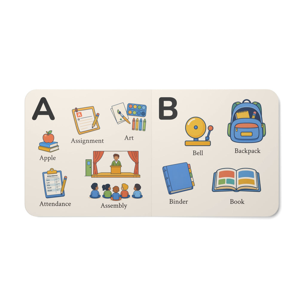 My Teaching ABCs board book — themed alphabet for teacher families