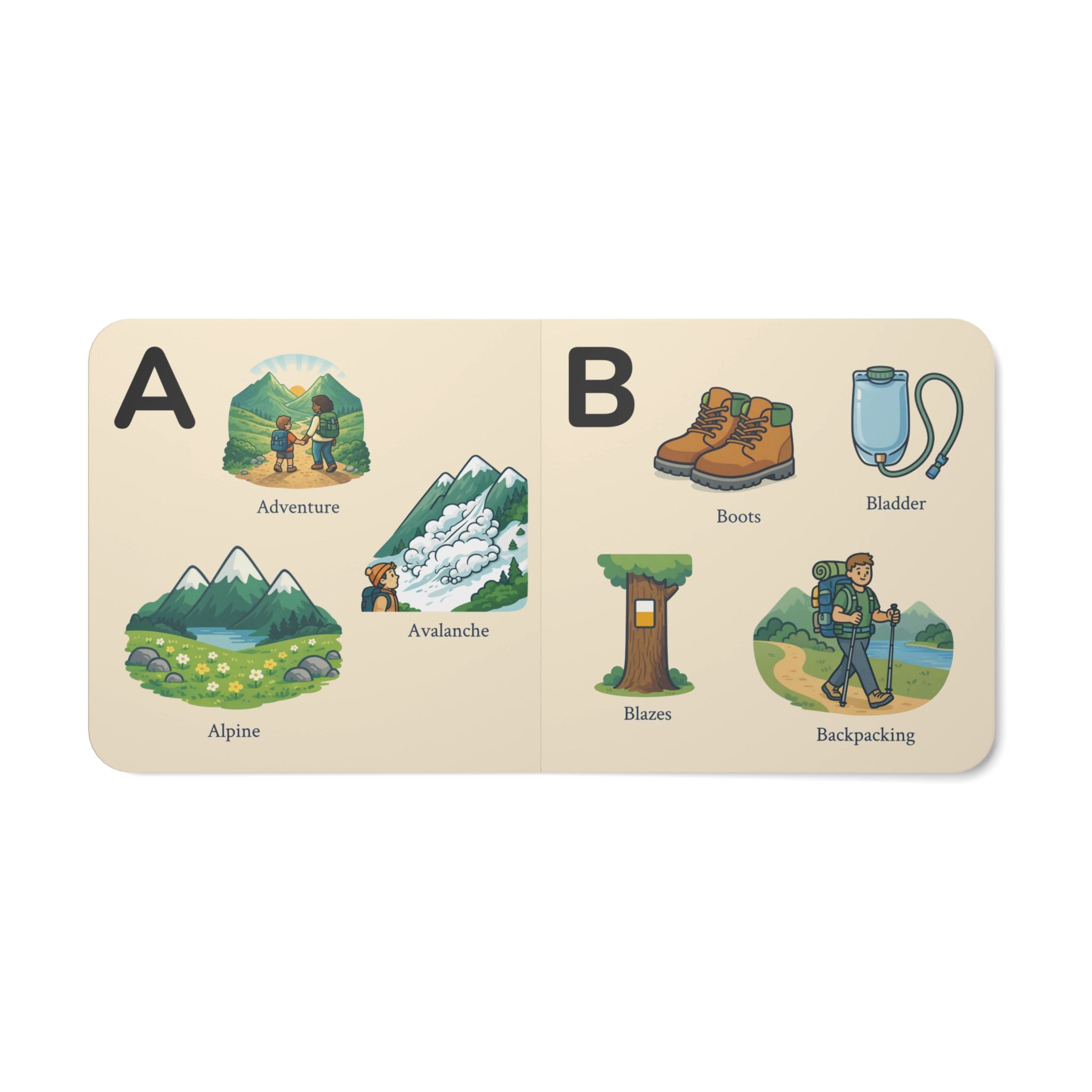 My Hiking ABCs board book — themed alphabet for outdoorsy families