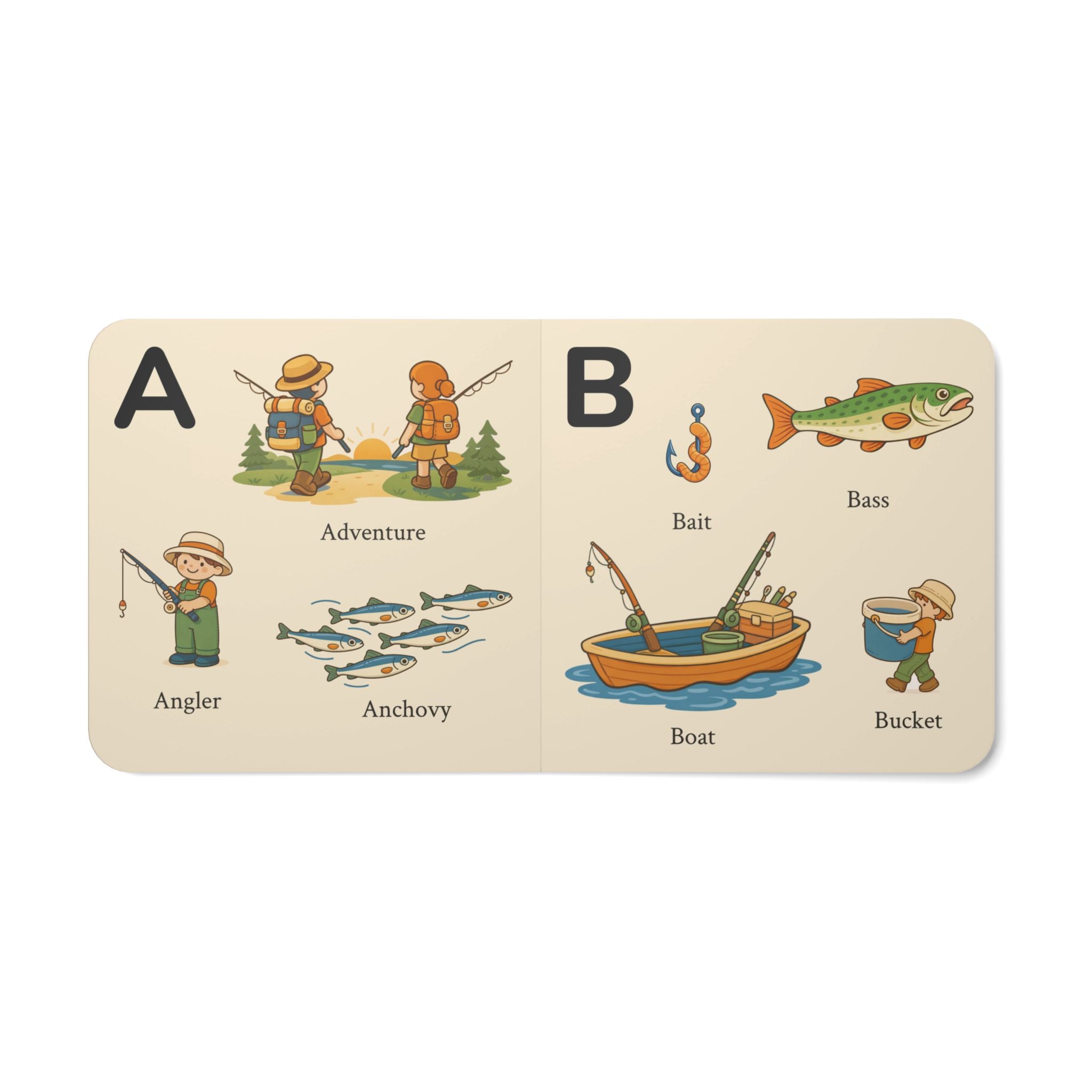 My Fishing ABCs board book — themed alphabet for fishing families
