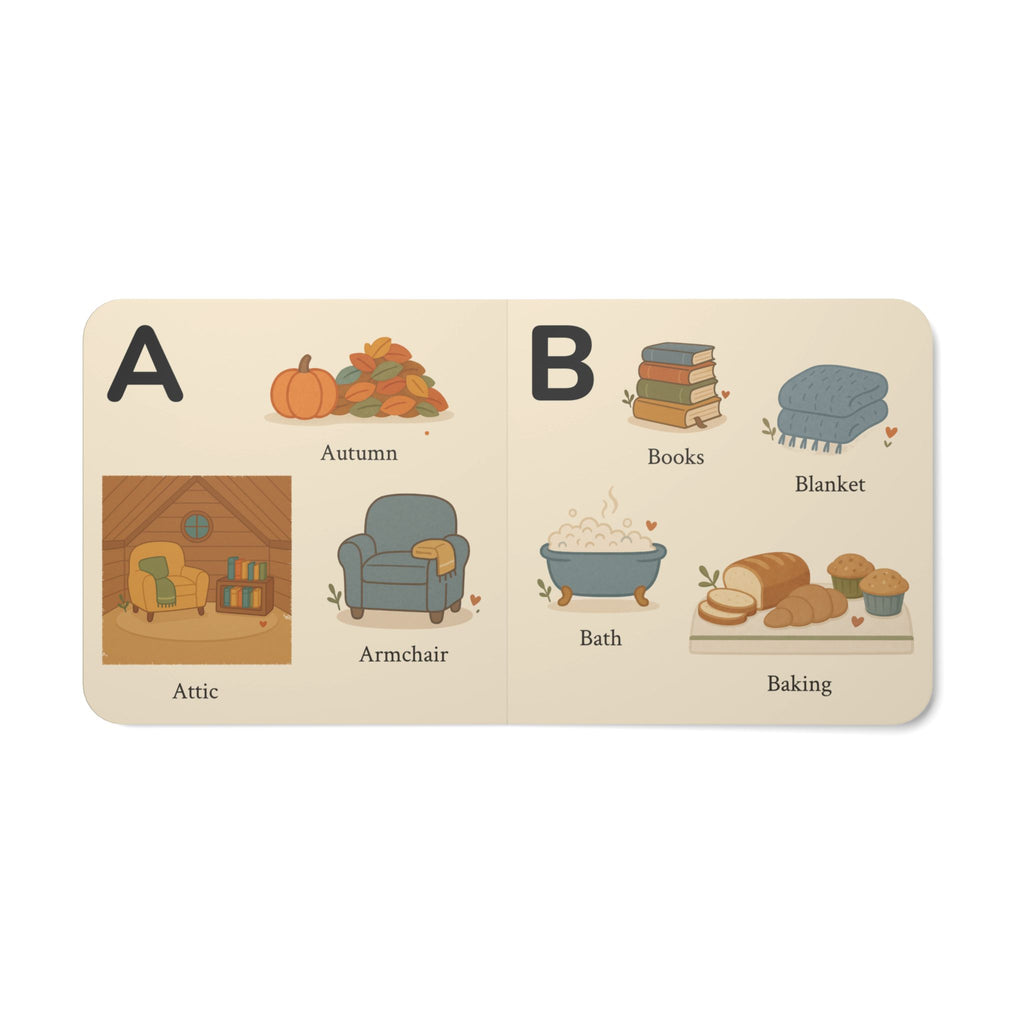 My Cozy ABCs board book — themed alphabet for babies and toddlers