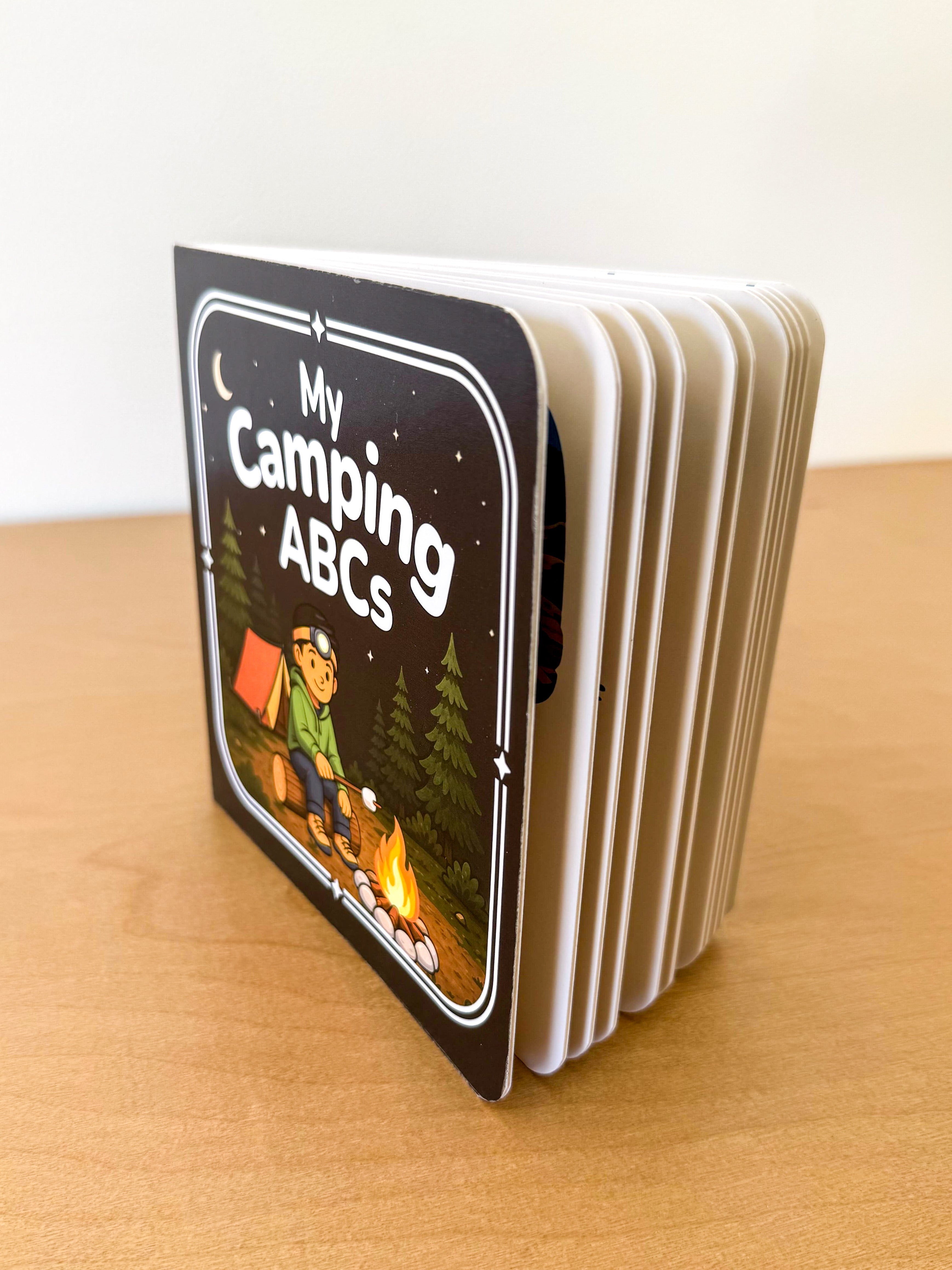 My Camping ABCs board book — themed alphabet for camping families