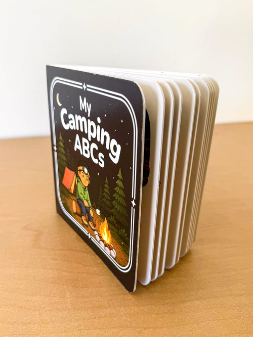 My Camping ABCs board book — themed alphabet for camping families