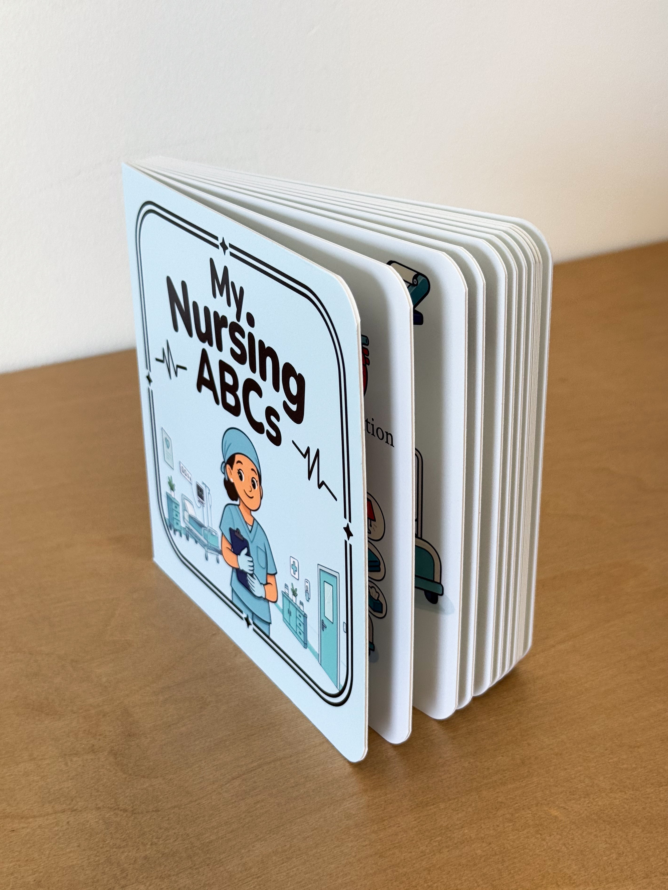 My Nursing ABCs board book — themed alphabet for nurse families